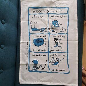 Tea Towel - Reasons to Go For a Run - One Size